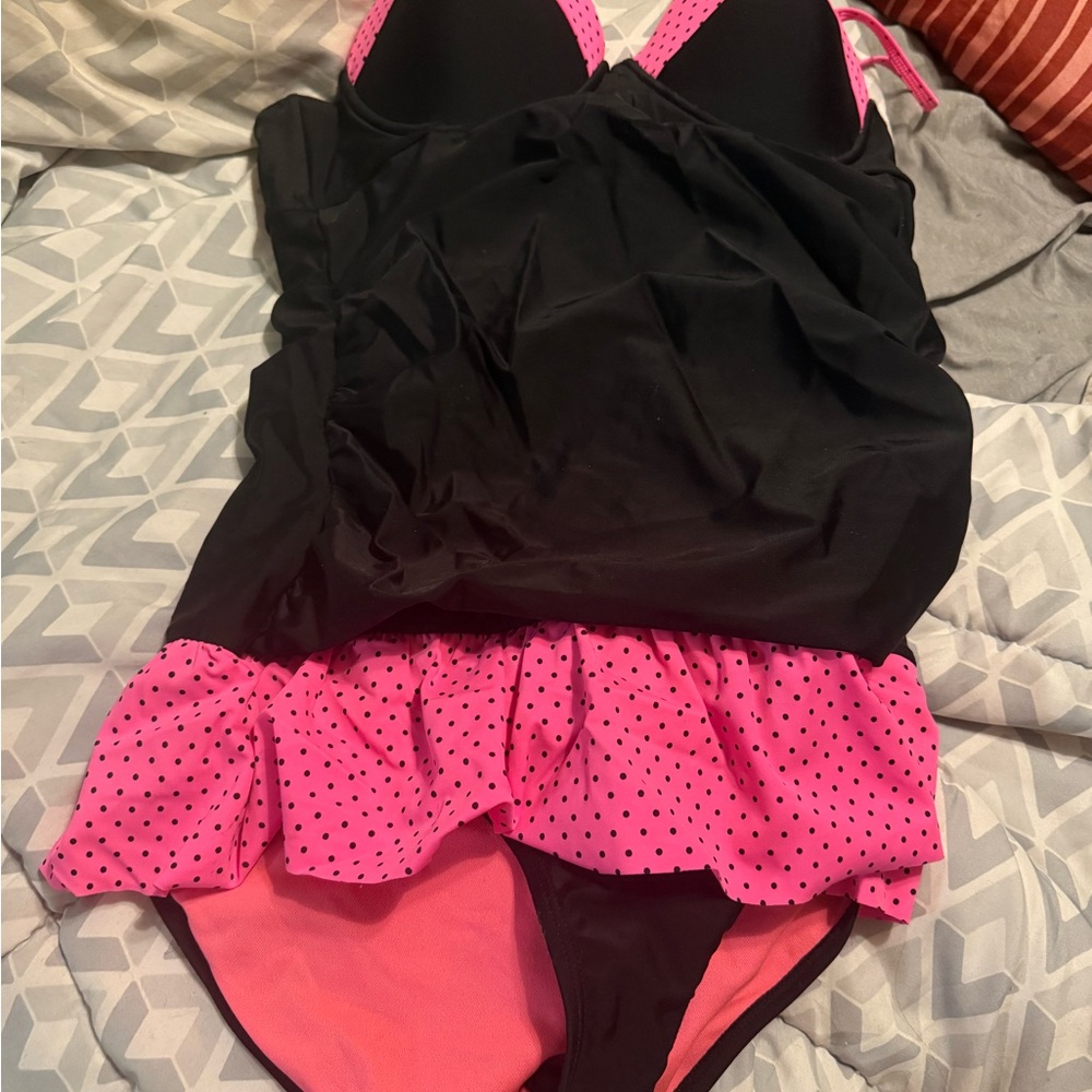 Joe Boxer Pink and White Swimsuit